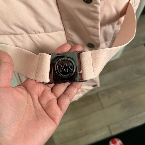 Michael Kors Belted Pink Puffer Coat - Picture 4 of 7